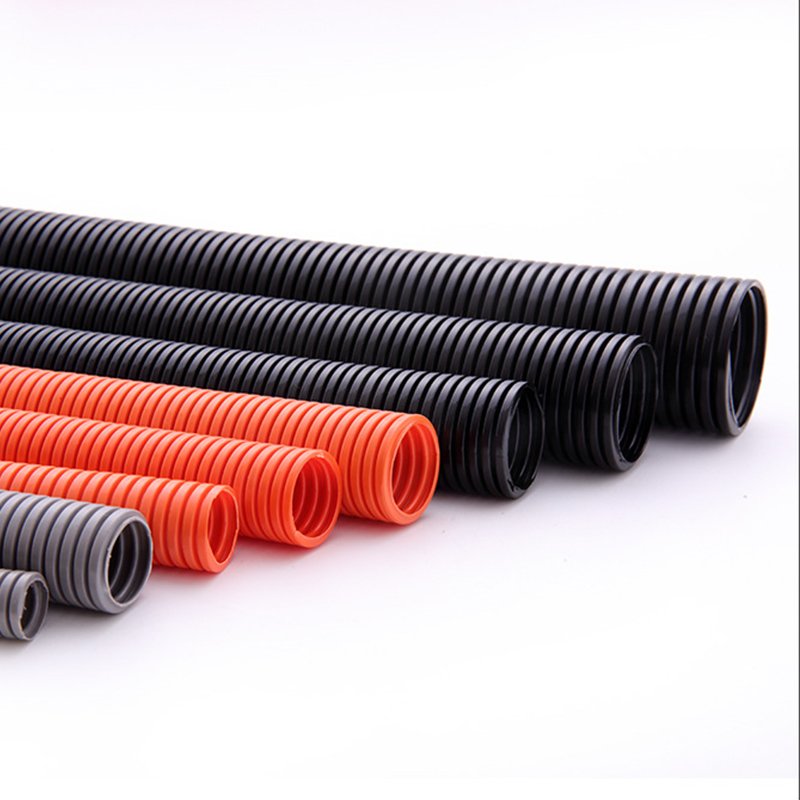 High Quality factory supply flame retardant 200m PA corrugated pipe PP PE suction hose Flexible Spiral Tube Pipe for cable prot
