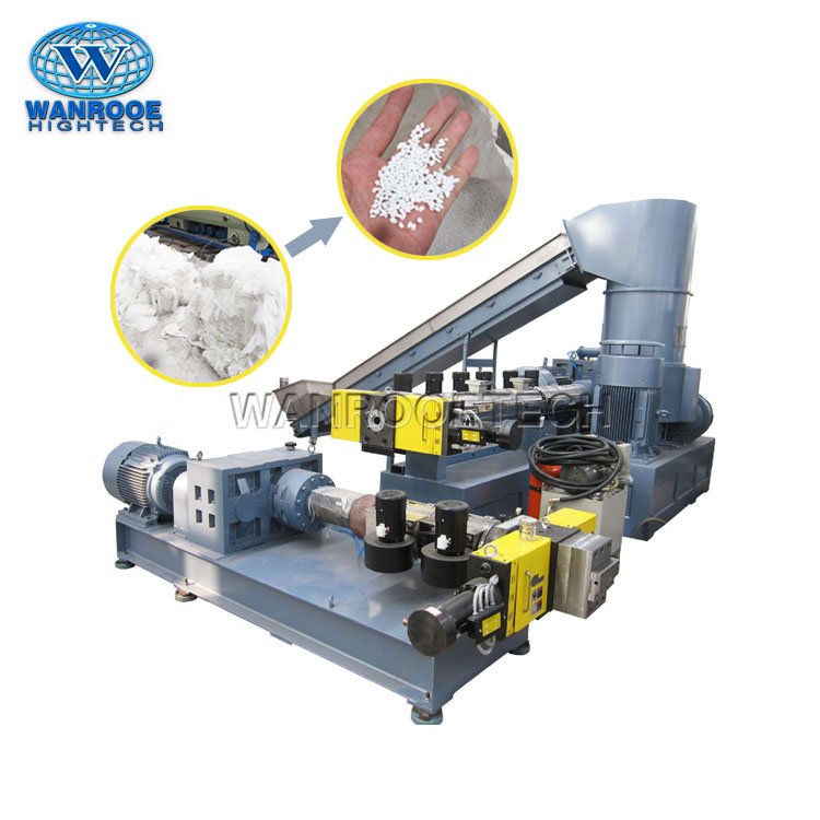 Single-stage PP/PE Film Plastic Pelletizer Production Line Plastic Recycling Machine for Tunisia