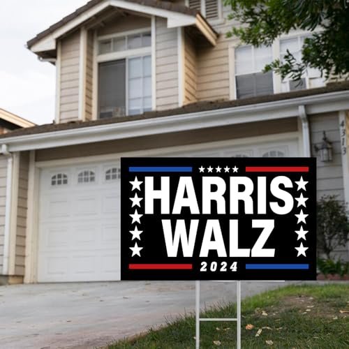 Double-Sided Print PP Material 2024 Presidential Election Lar Yard Sign 24x18 with H-Stake Flag Moulding and Cutting Services