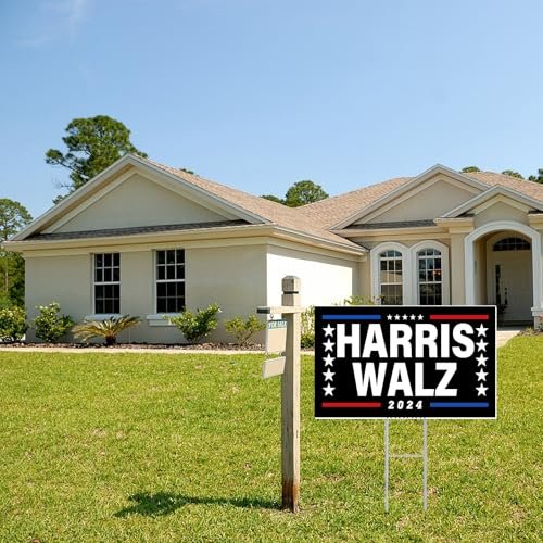 Double-Sided Print PP Material 2024 Presidential Election Lar Yard Sign 24x18 with H-Stake Flag Moulding and Cutting Services