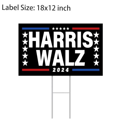 Double-Sided Print PP Material 2024 Presidential Election Lar Yard Sign 24x18 with H-Stake Flag Moulding and Cutting Services
