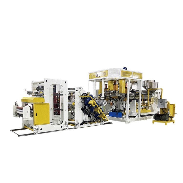 Three layers PP sheet plastic extruder machine triple screw sheet extrusion connection