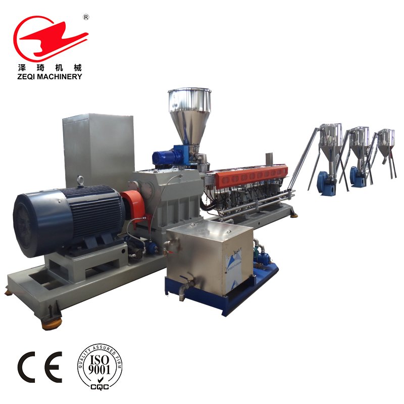 PP PE plastic granules twin screw extruder/plastic pellet making machine