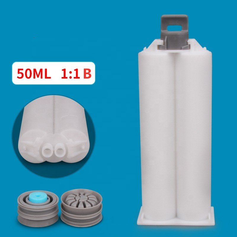 50ml 1:1 Dual Cartridge ABglue Caulking Cartridge Two-component Epoxy Cartridge Barrel for packing ABglue, epoxy and adhesive