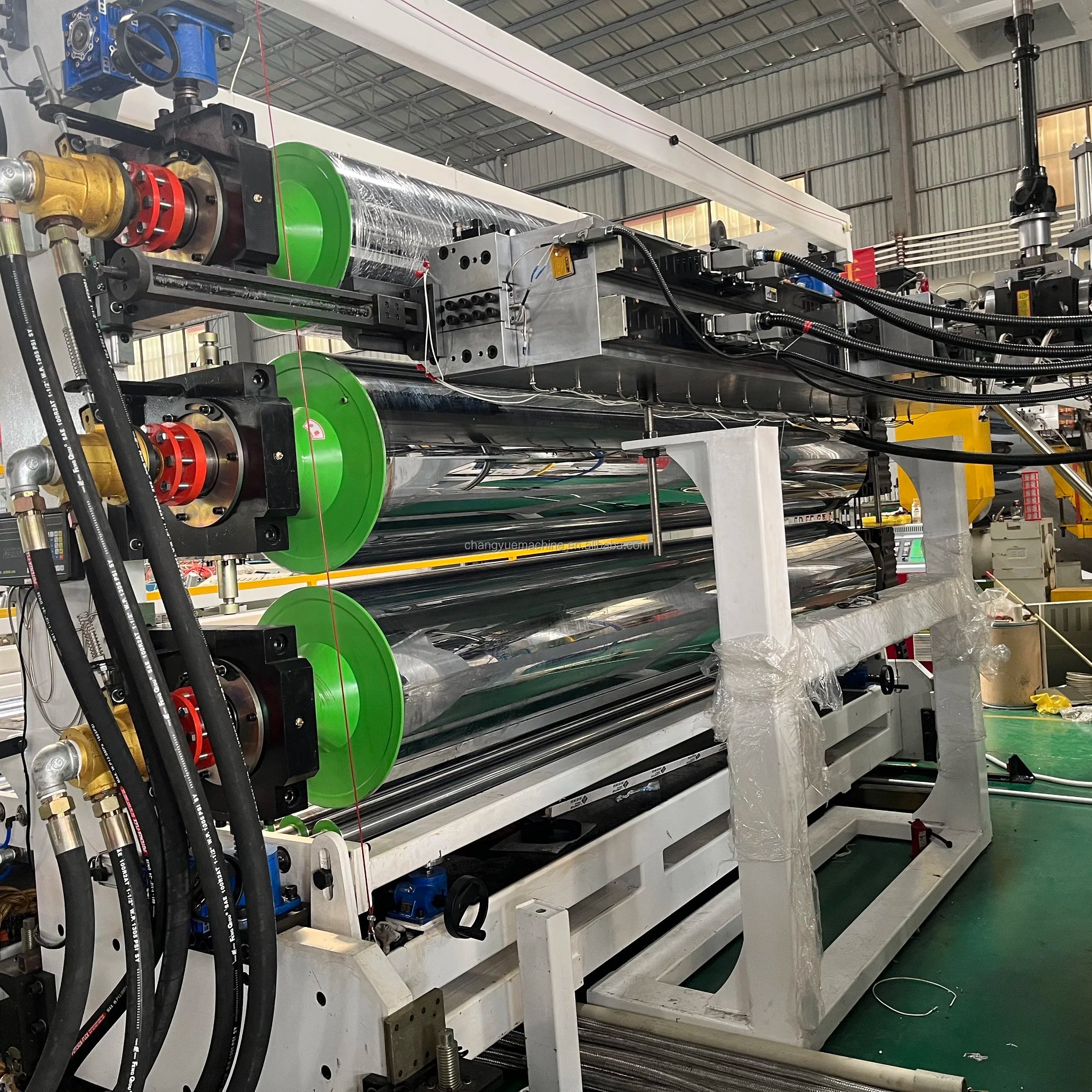 600-3000 mm wide plastic PP PE HIPS ABS sheet board production line