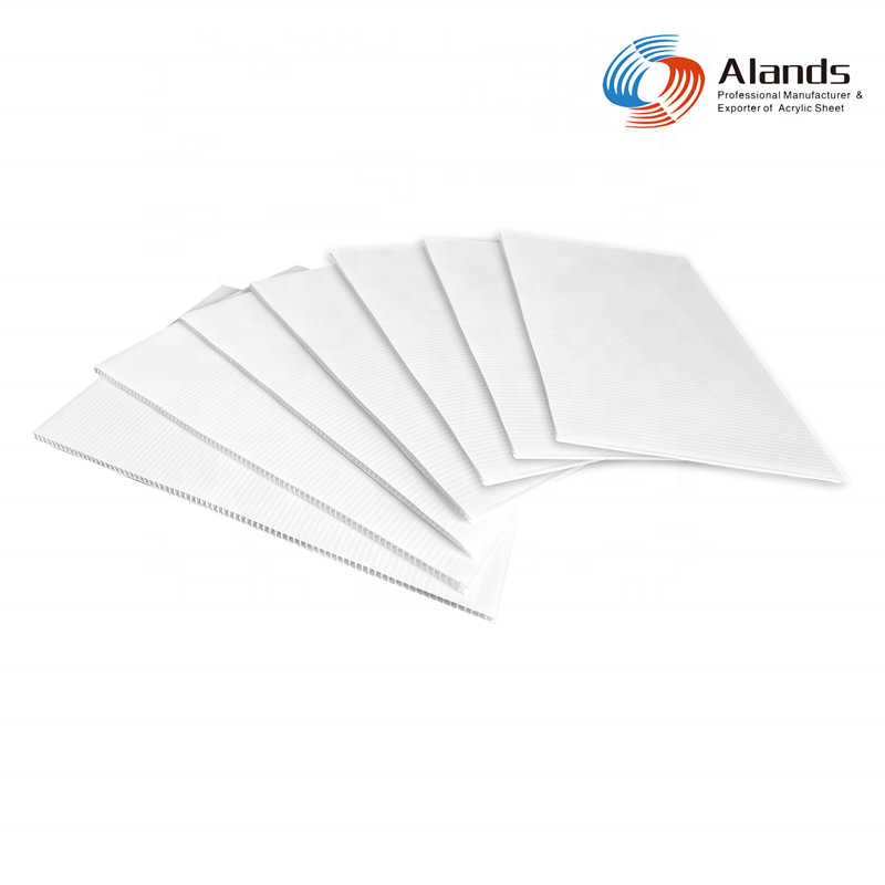 White colors 4'x8' PP Coroplast Sheet Coroplast board PP hollow plate for digital & silk screen printing