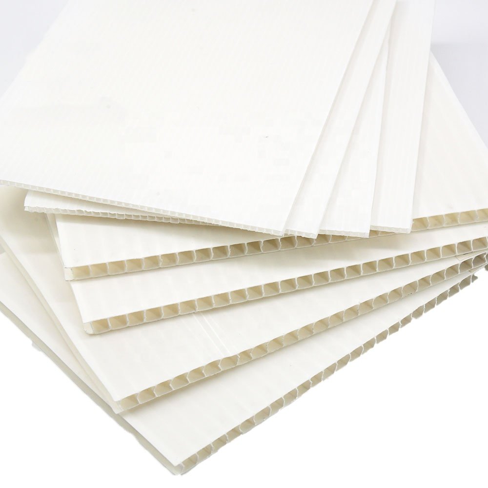 100% virgin PP material PP hollow board coplast sheet 3mm 4mm 5mm with screen print for advertising and sign