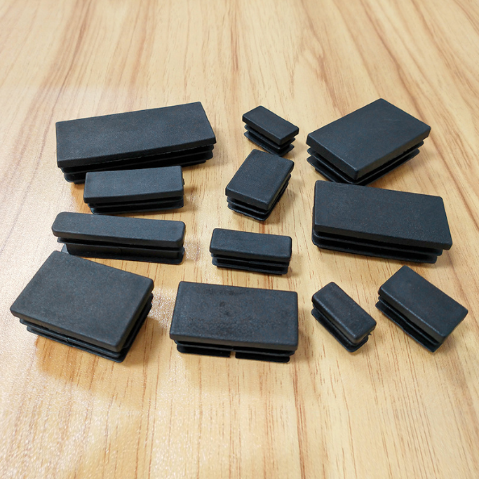 Square Round Black Plastic End Pipe Plug pipe Stopper tube Drift Closer pp Cover plastic Cap inner Plug Plastic Bottle Cap
