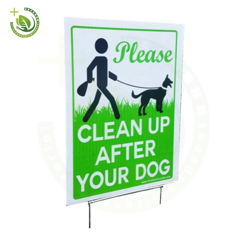 Factory custom outdoor advertising business letter PP corrugated bulk yard signs 18x24 with h-stakes for business