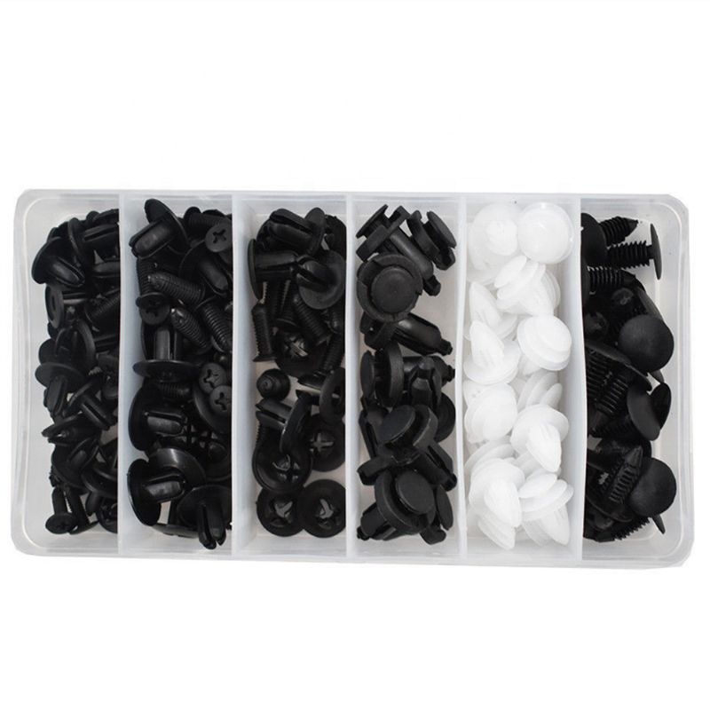 100PCS General Purpose Automotive Boxed Plastic Clips Combination Set of Nylon Fasteners for Car