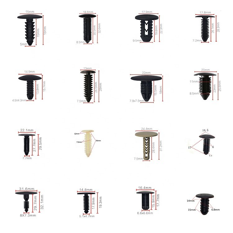 Bumper Fender Door Fixing Barbed Rivet Retaining Auto Clips and Plastic Fasteners Car Clip Accessories