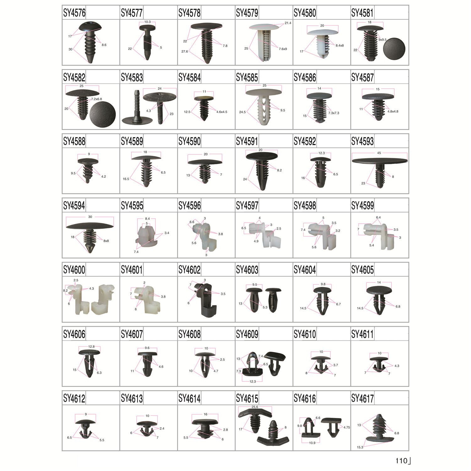 Mixed Auto Fastener Vehicle Car Bumper Clips Retainer Fastener Rivet Door Panel Fender Liner Universal Fit for All Car
