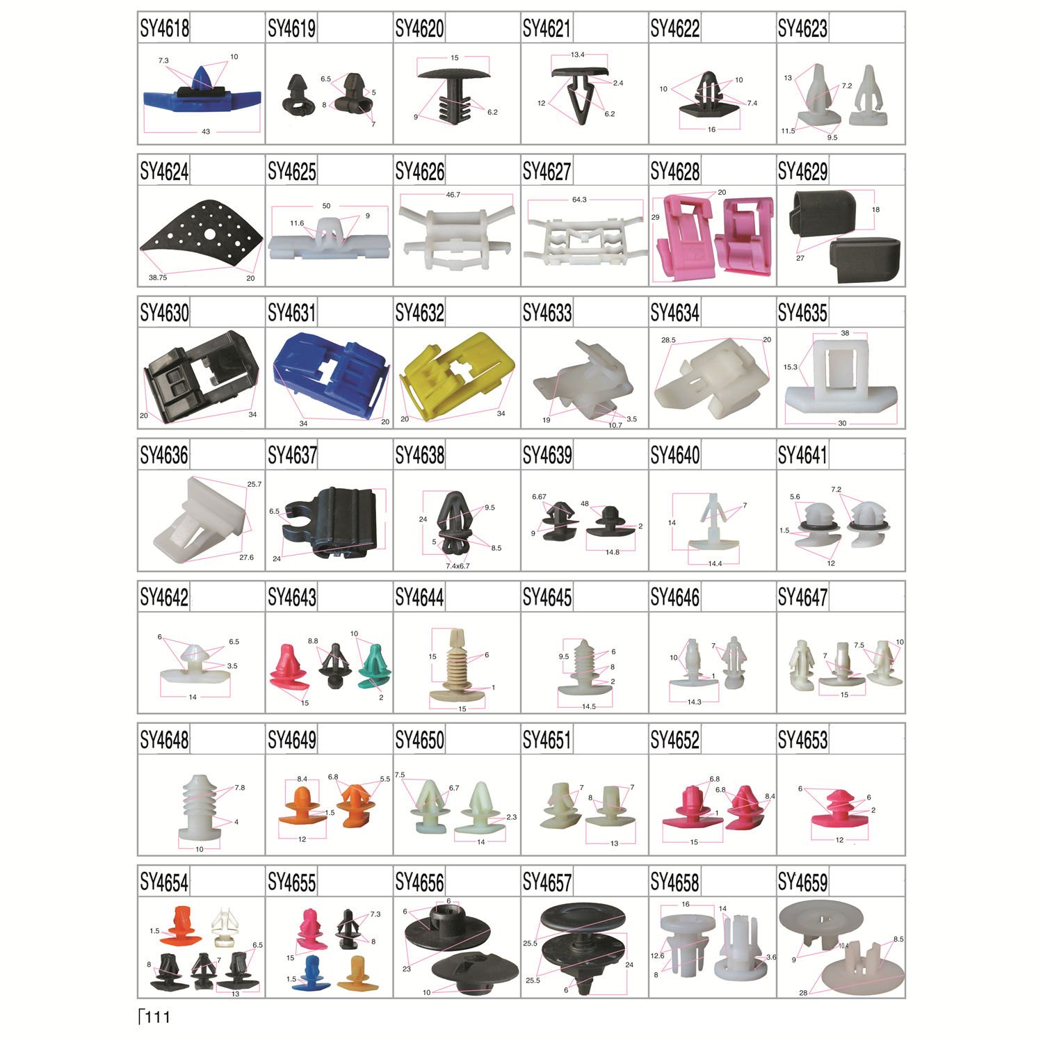 Mixed Auto Fastener Vehicle Car Bumper Clips Retainer Fastener Rivet Door Panel Fender Liner Universal Fit for All Car