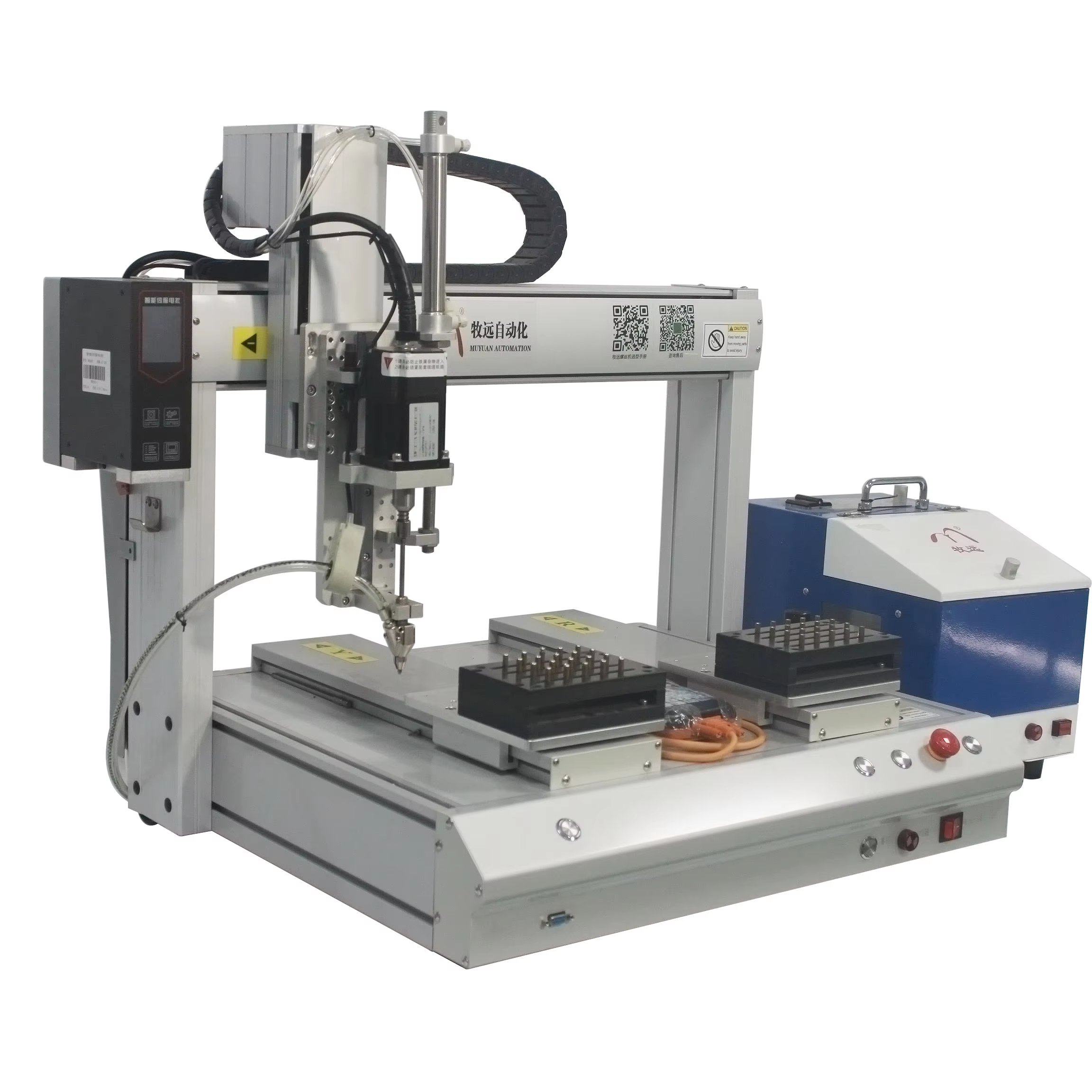 Locking Fastening Machine Blow Type Automatic Locking Screw Machine High Efficiency Double Platform Auto Screw
