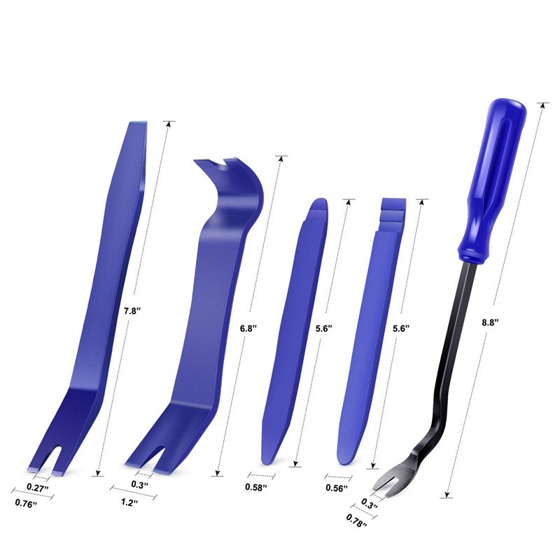 Wholesale 5PCS Auto Trim Removal Tool Kit No-Scratch Pry Tool Kit for Car Door Clip Panel & Audio Dashboard Dismantle