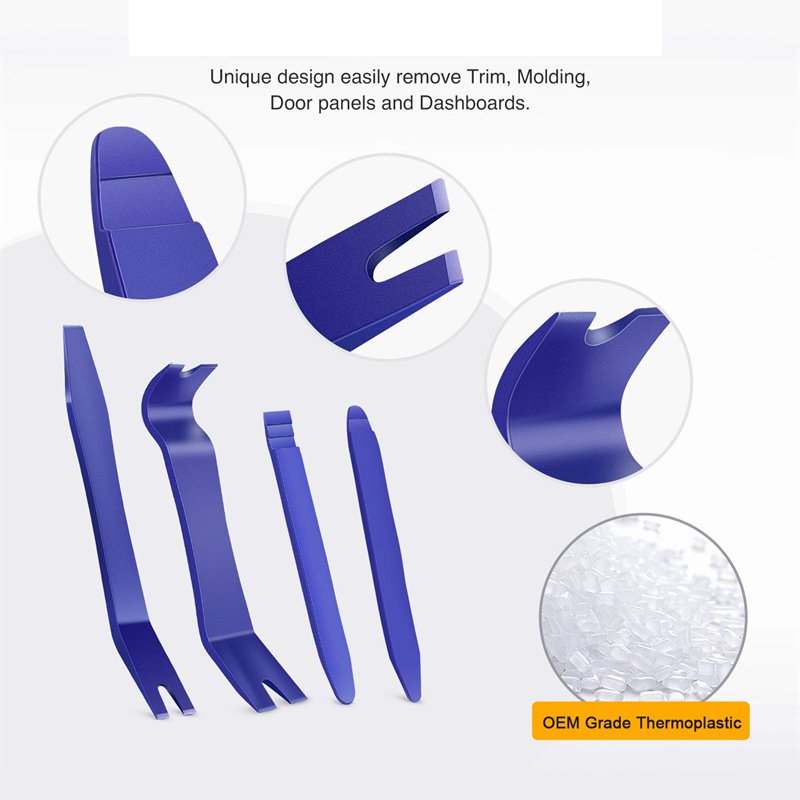 Wholesale 5PCS Auto Trim Removal Tool Kit No-Scratch Pry Tool Kit for Car Door Clip Panel & Audio Dashboard Dismantle