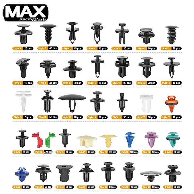 1295Pcs Car Retainer Clips Auto Fasteners Assortment 36 Sizes Nylon Bumper Fender Rivets for Ford Toyota Honda Chevrolet Audi