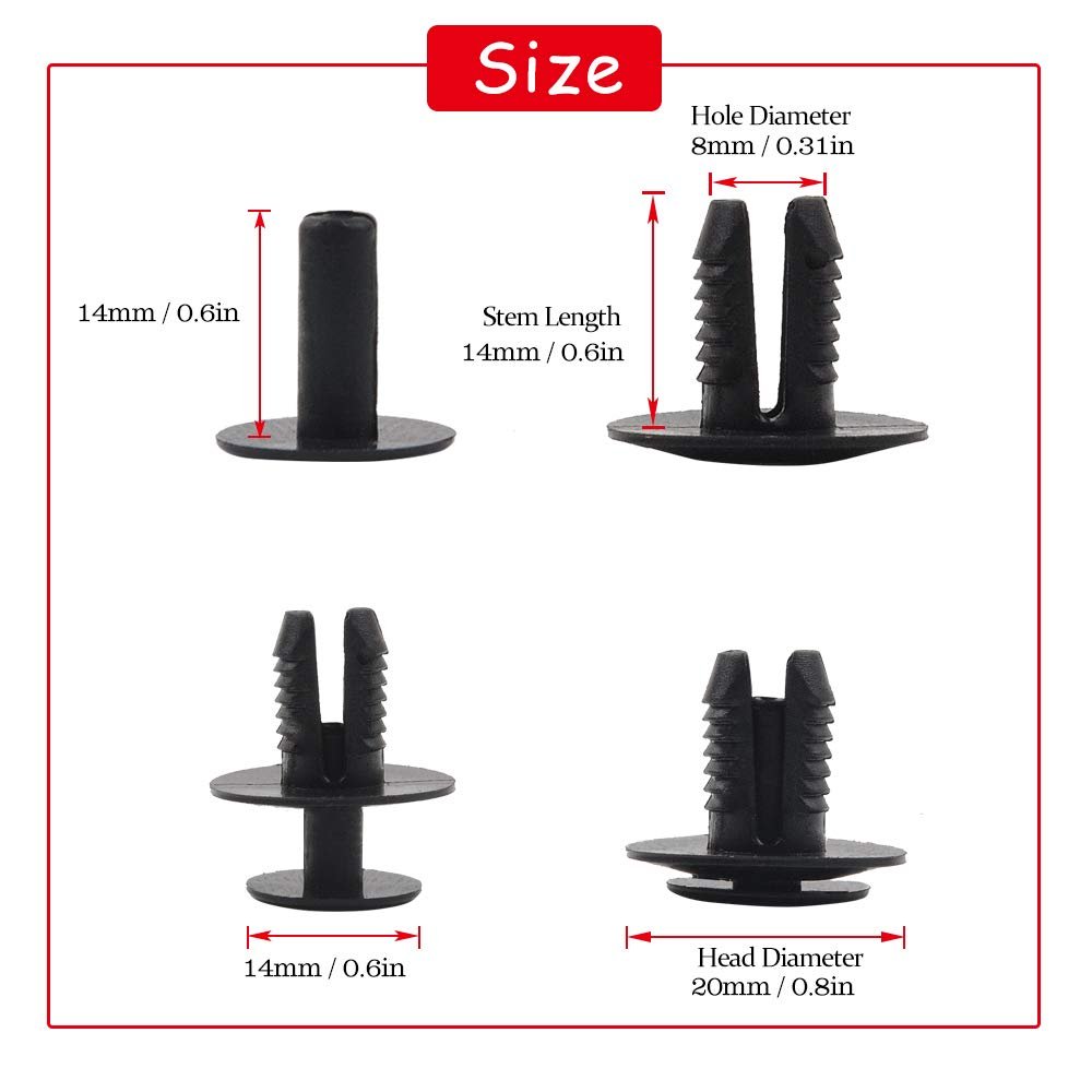 MIKKUPPA QGC-A043 Auto Car Door Panel Trim Fender Pumper Plastic Nylon Clip for Benz BMW