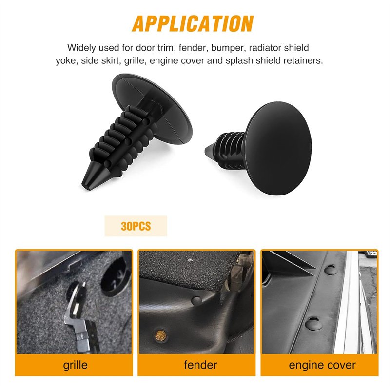 Factory Universal Automotive Plastic Push-Type Retainer Clips Fastener
