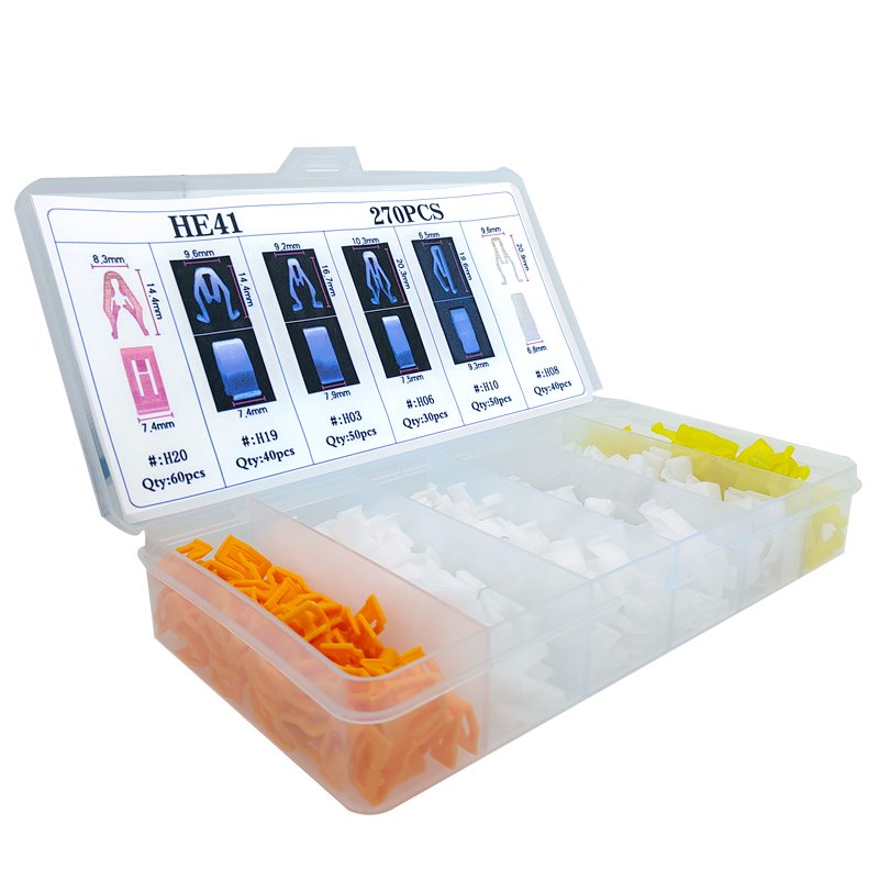 270PCS/set Universal Auto Rivet Clips Plastic Fastener Rivets Clips Set Body Clips Assortment HE41
