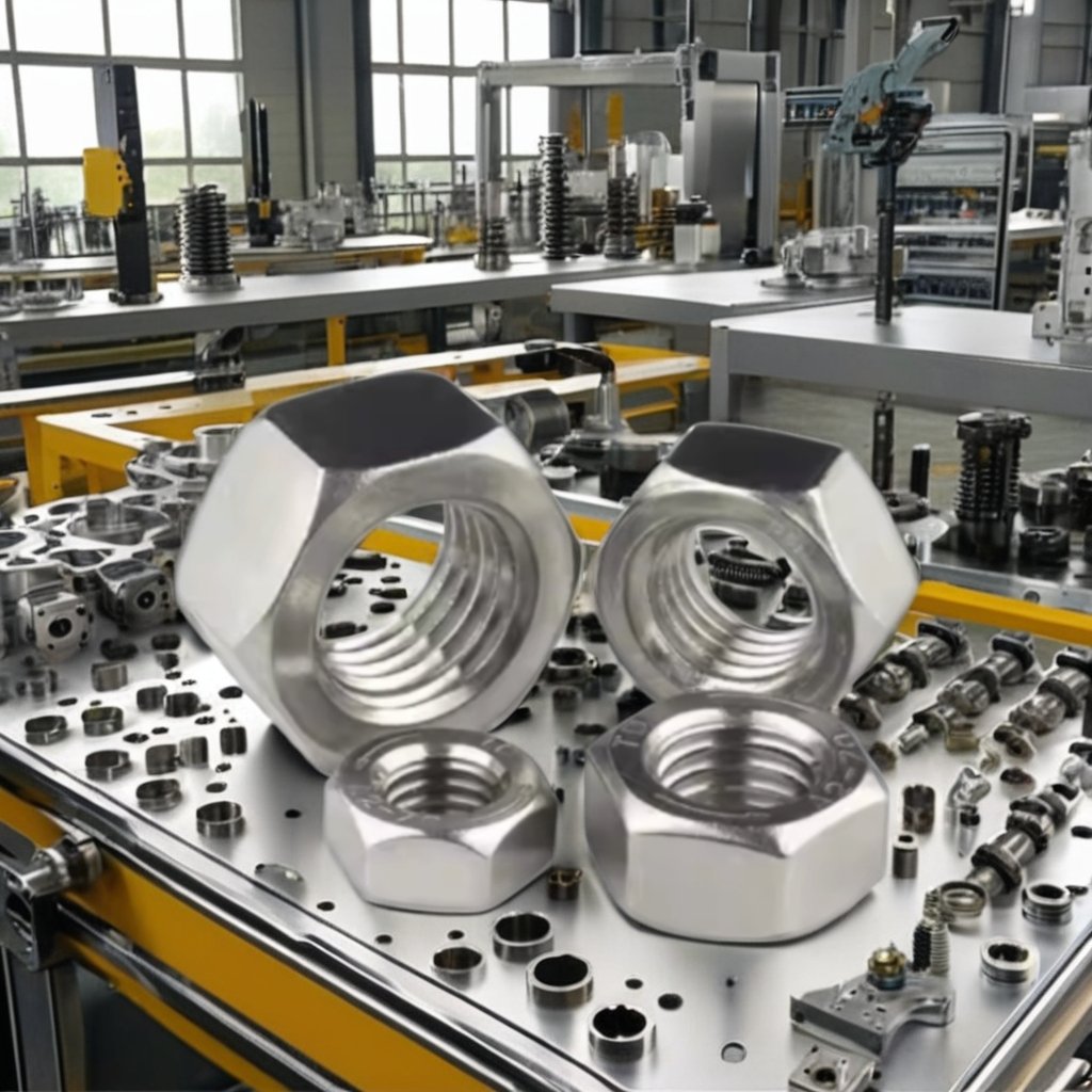 Factory Customized Hex Nut M2 M3 M4 M8 M10 M12 M14 M16 Stainless Steel 3/8 M18 304 Lock Nut Zinc Surface Fastening DIN934