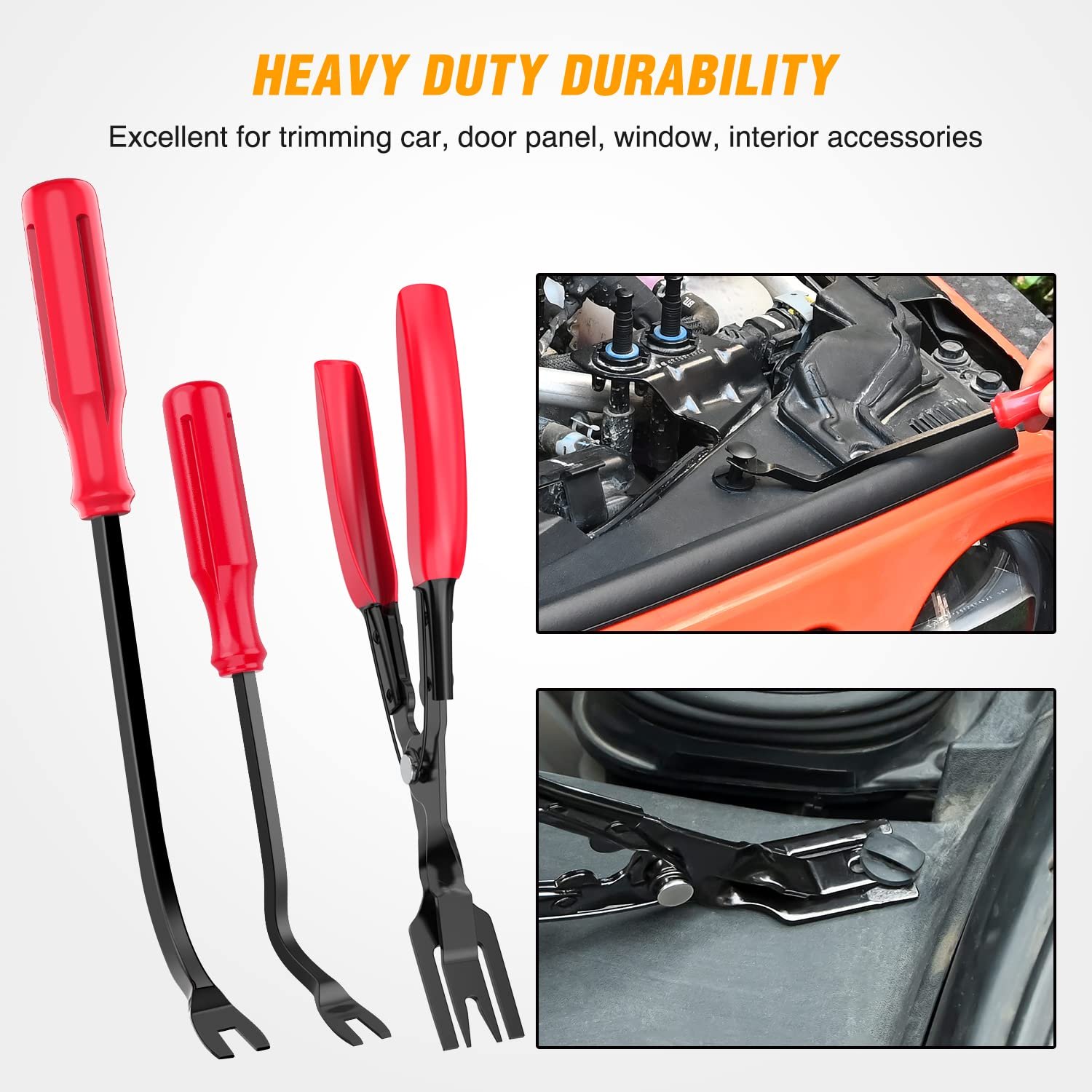 C1056 238Pcs Trim Removal Tool Auto Push Pin Bumper Retainer Clip Set Fastener Terminal Remover Tool Clips Pry Kit