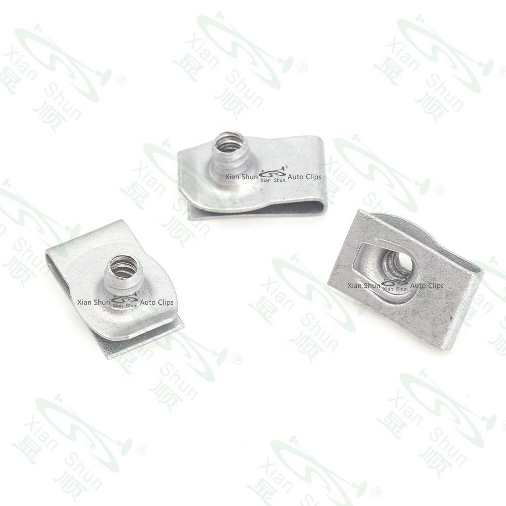 Xianshun car clip Extruded Metal Stainless Steel Standard U-Nut clamp for vehicle Bumper Fender Liner Auto Fastener Clips