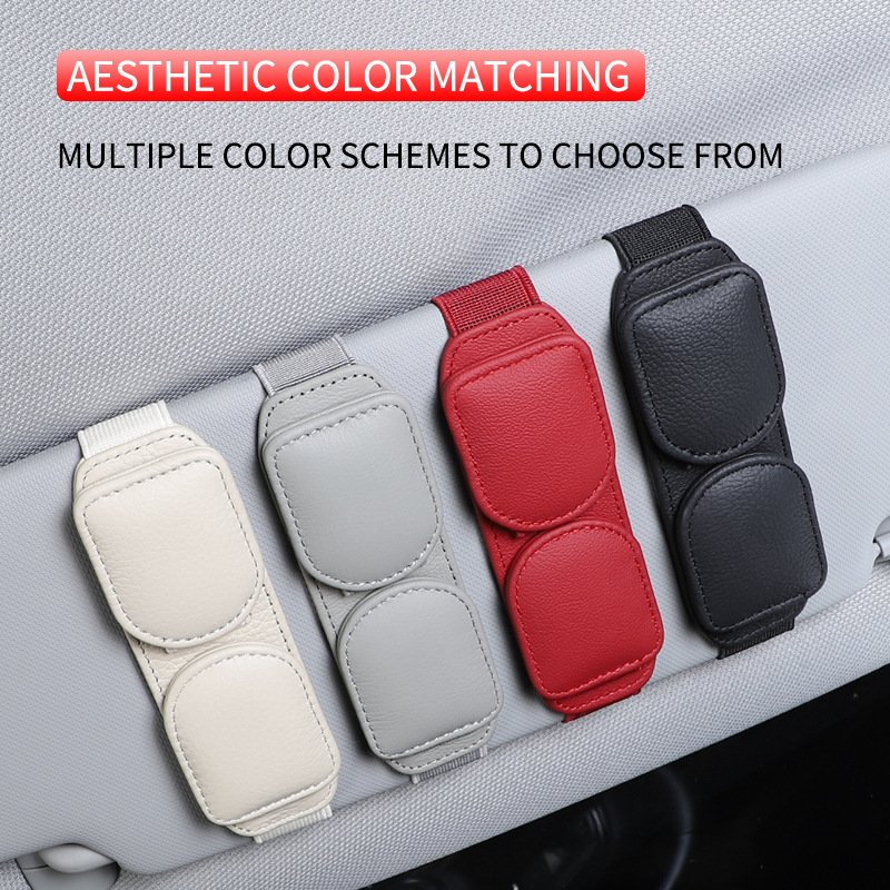 Universal Car Auto Sun Visor Glasses Box Sunglasses Clip Card Ticket Holder Stand Fastener Pen Case Eyeglasses Car Accessories
