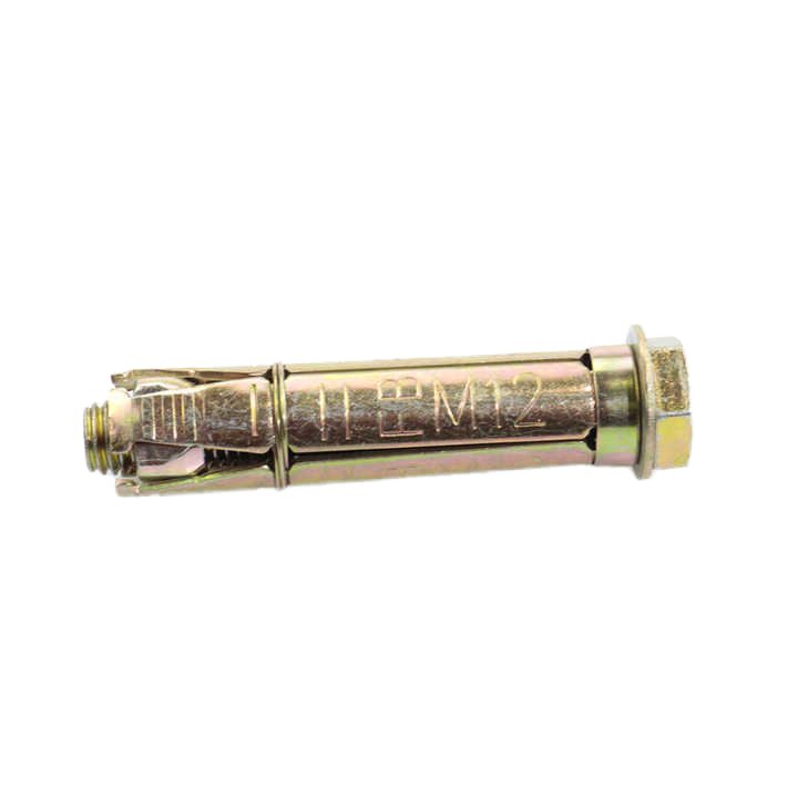 Yellow Zinc Plated Heavy Duty Shield Anchor Bolt 4PCS Expansion Fastener for Secure Fixing 3 or 4pcs Anchor Bolts