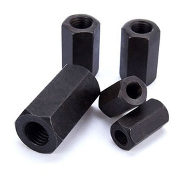 Automobile Fastener Coupling Nut Black Oxide Finish Hex Threaded Rod Coupler M20X30X60Mm Coupling Nuts