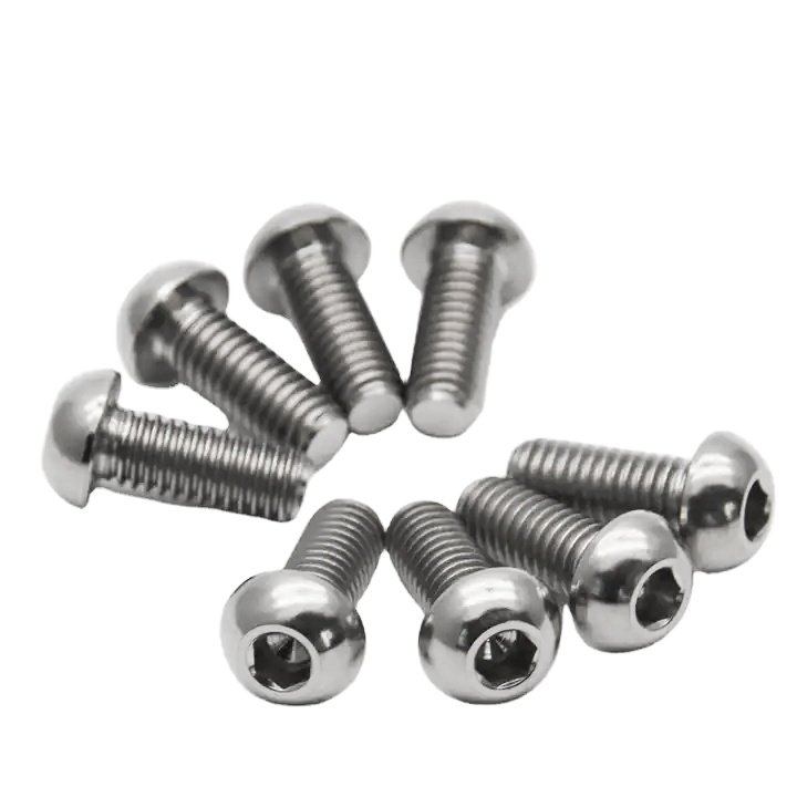 ISO 7380/ASME B18.3 Gr5 titanium alloy button head bolt Factory
