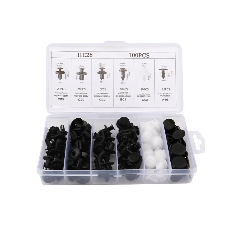 Custom 100pcs Black car retainer clip plastic auto panel clip car retainer clips