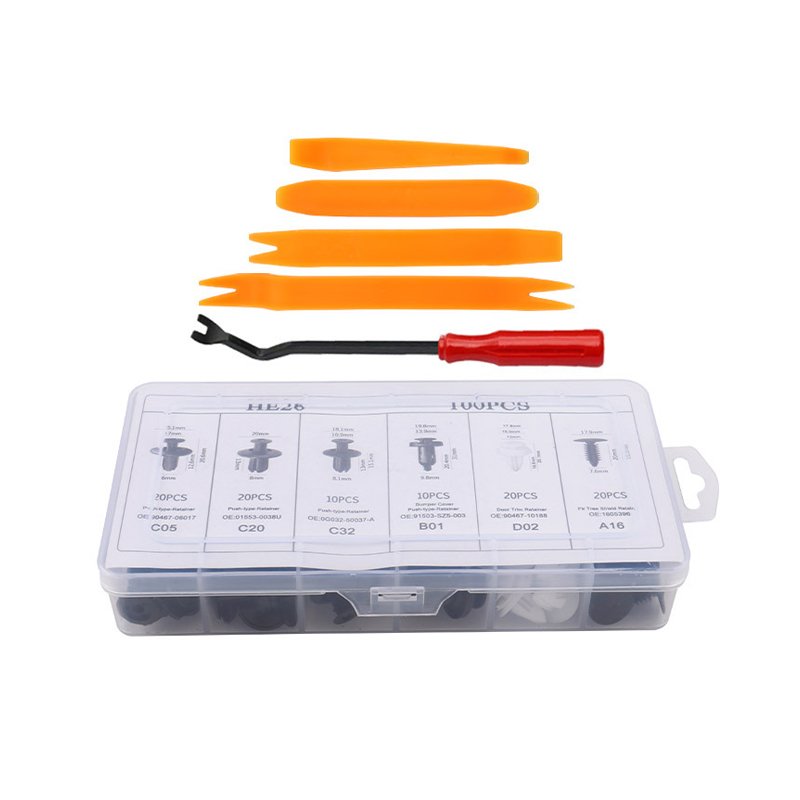 Custom 100pcs Black car retainer clip plastic auto panel clip car retainer clips