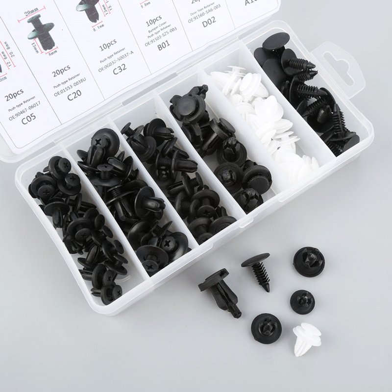 Custom 100pcs Black car retainer clip plastic auto panel clip car retainer clips