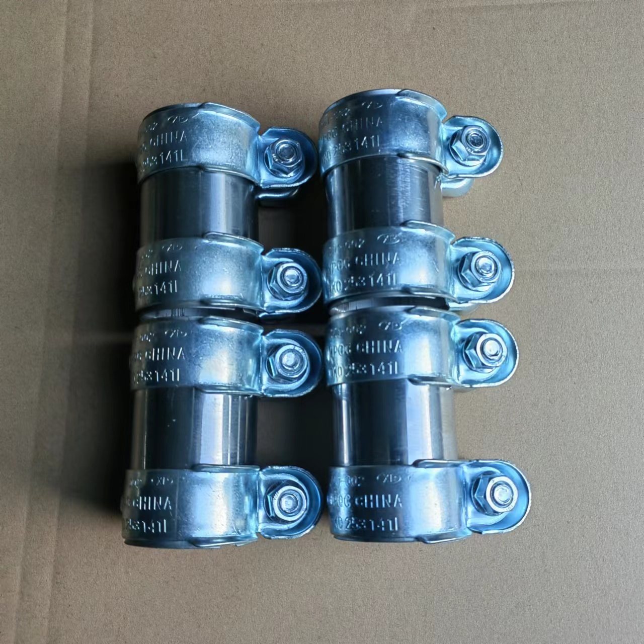 2Pcs Exhaust Sleeve 2.5Inch Exhaust Clamp Stainless Butt Joint