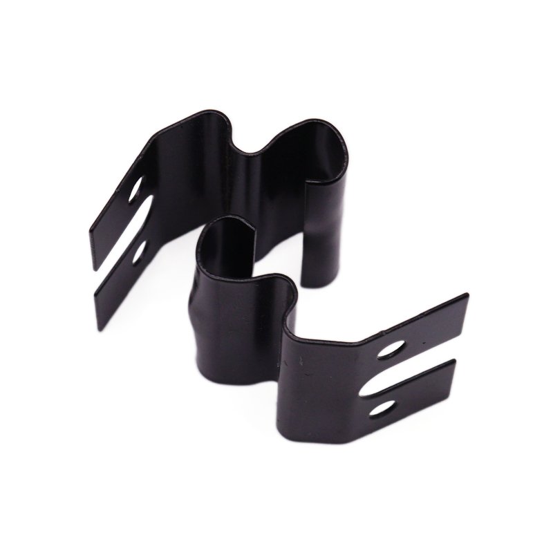 Factory Custom Stamping Parts Black Clip U Shape Spring Steel Clip for Tube