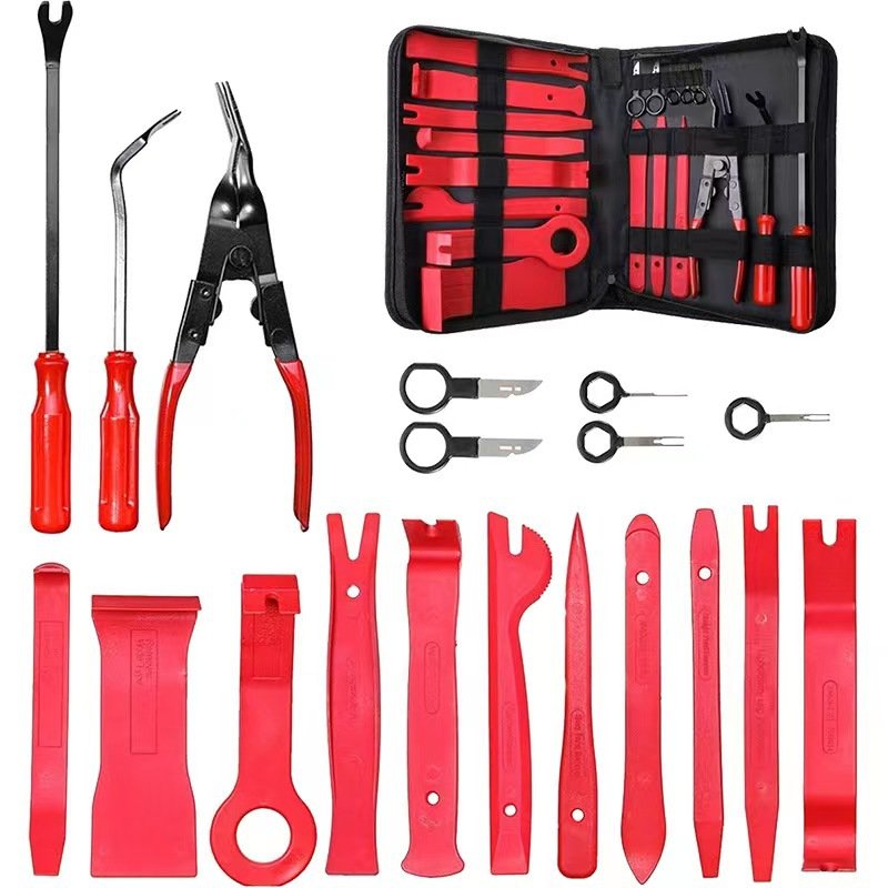 19PCS 25PCS Auto Trim Removal Tool Set for Car Panel Dash Audio Radio Removal Installer and Repair Pry Tool Kits with Storage