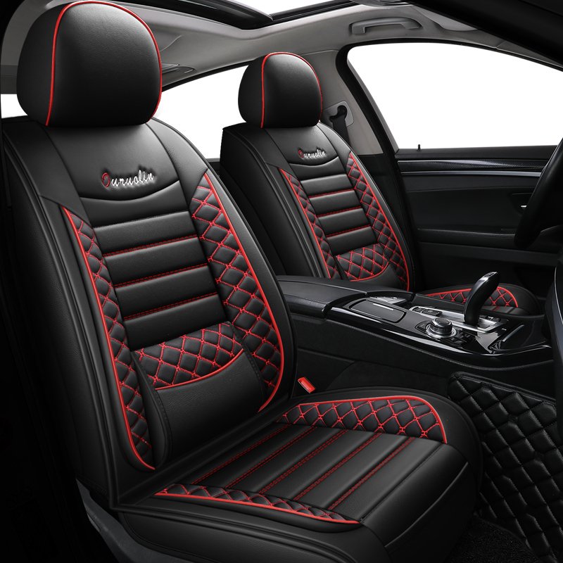 PU leather waist-fastening auto seat cushions Universal 5 seats car seat cover