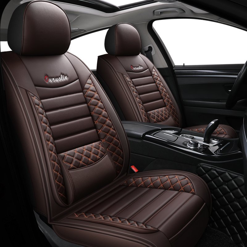 PU leather waist-fastening auto seat cushions Universal 5 seats car seat cover