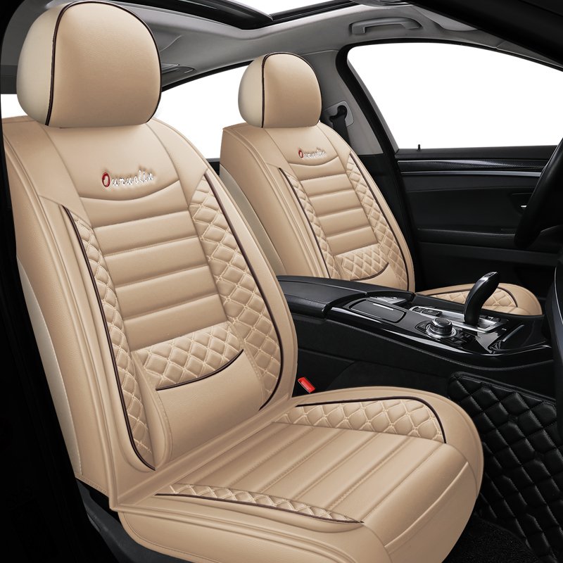 PU leather waist-fastening auto seat cushions Universal 5 seats car seat cover