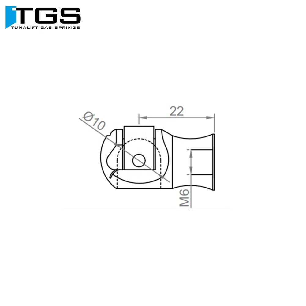 Ball Socket Black Plastic for Automobile Application on Tailgate Gas Strut Spring Thread M6 M8 TUNALIFT