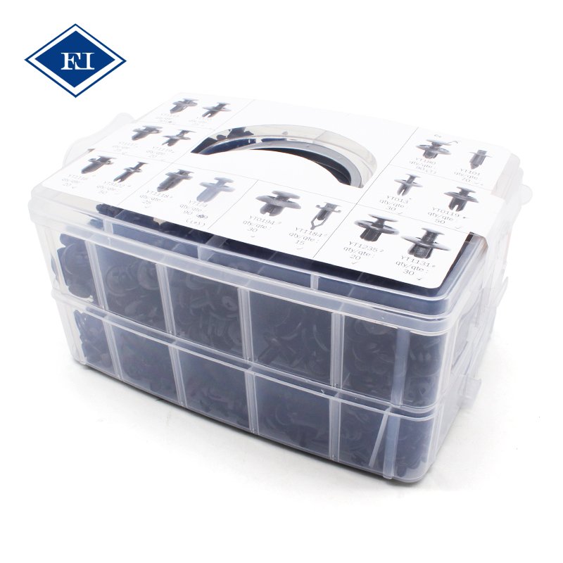 665Pcs Auto Push Retainer Plastic Fastener & Clip Remover Assortment Car Plastic Clips Rivet Bumper Kits Body Nylon Bumper Clips