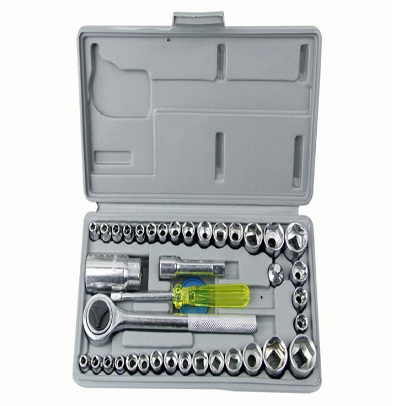 High Carbon Steel 40 PCS Auto Repair Socket Wrench Tools Set for Car and Motorcycle