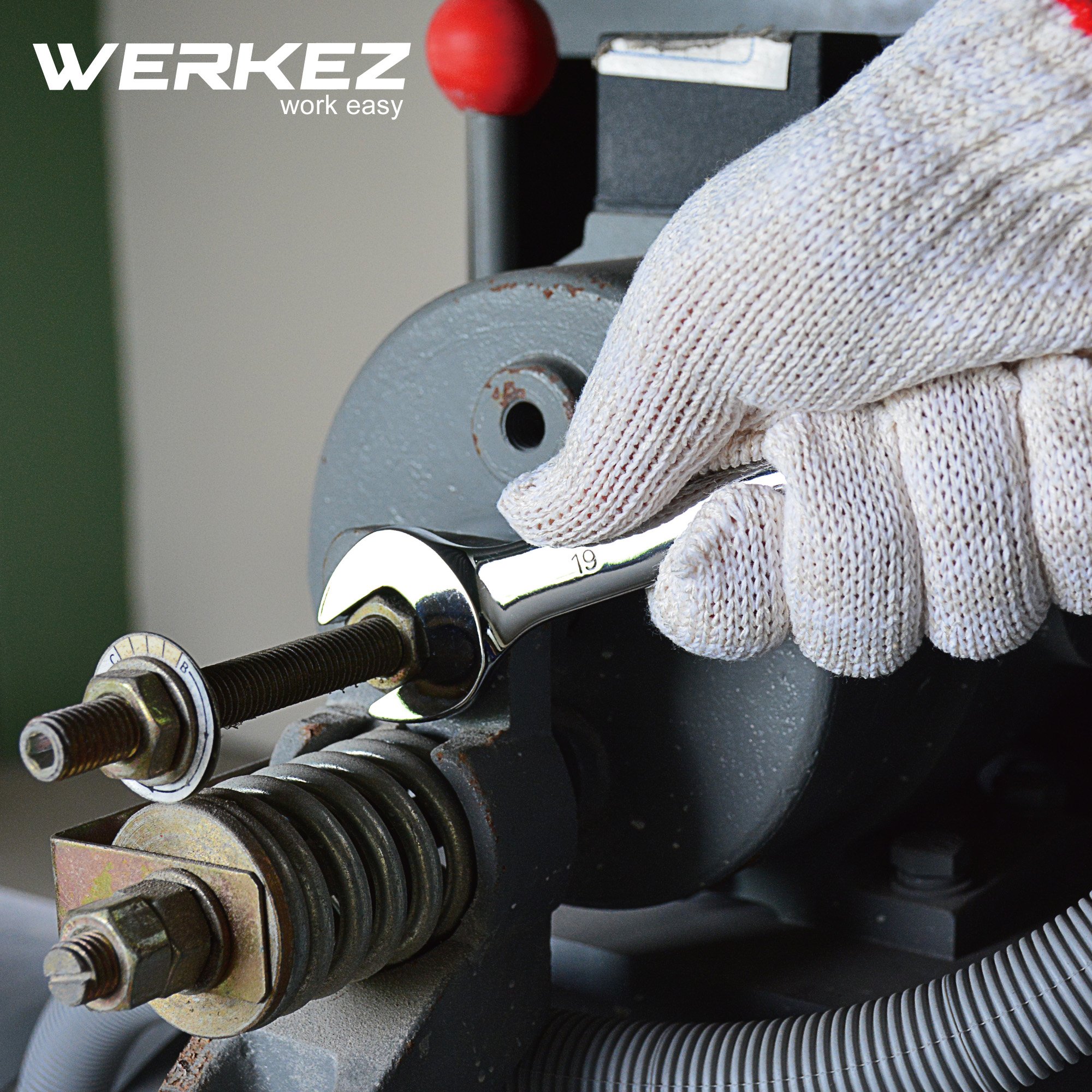 Werkz 25mm Cr-V Multi-Function Combination Wrench Set Chrome-Plated Steel DIY Automobile Hand Tools Metric Industrial