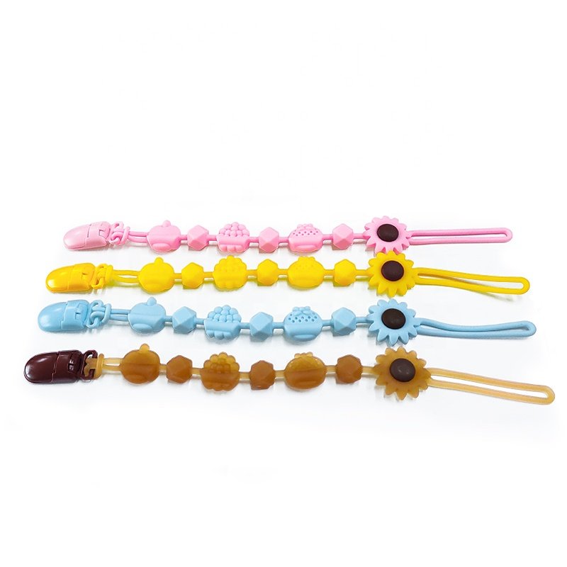 Silicone Pacifier Clip for Newborn Baby Infants Clips Pacifier Leashes