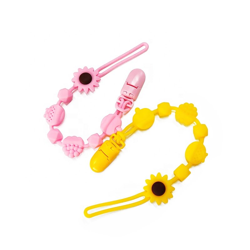 Silicone Pacifier Clip for Newborn Baby Infants Clips Pacifier Leashes