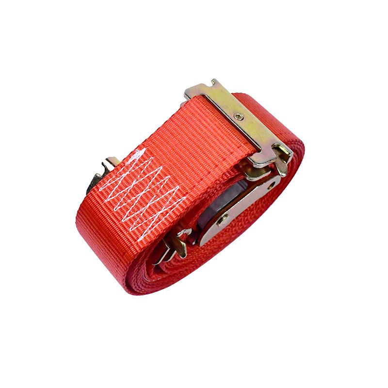 2 Inch Load Securing Fastening Tie Down 16FT E Track Cam Buckle Ratchet Logistics Strap With E Track Fitting for Cargo Lashing