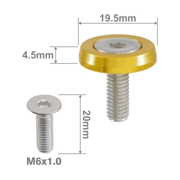 5Pcs/Set Car M6 Engine Bay Washers Fender Bumpers Aluminum Bolt Auto Fender Washer Kit With Customized Service