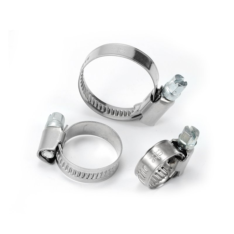 Heavy Duty Stainless Steel 304 / 201 Air Compressor Hose Pipe 110-130mm German Hose Clamp With Strap and Fasteners