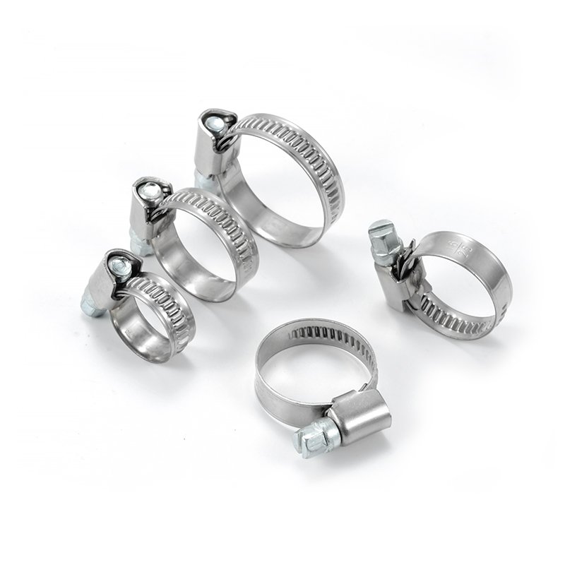 Heavy Duty Stainless Steel 304 / 201 Air Compressor Hose Pipe 110-130mm German Hose Clamp With Strap and Fasteners